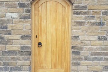 Arch-Top Wooden Door Installation - Wainstalls, Halifax