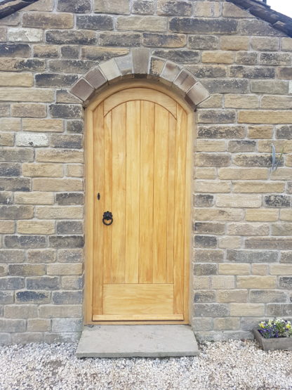 Arch-Top Wooden Door Installation - Wainstalls, Halifax