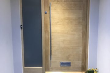 Horizontally Boarded Wooden Door Installation - Farsley, Leeds