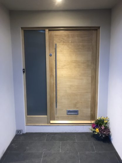 Horizontally Boarded Wooden Door Installation - Farsley, Leeds