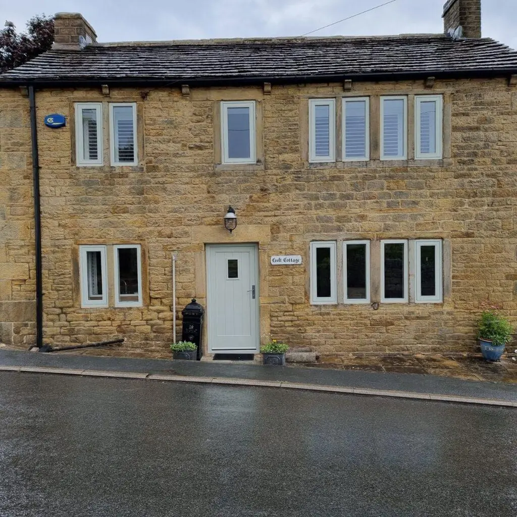 Timber casement windows on a Yorkshire stone barn conversion